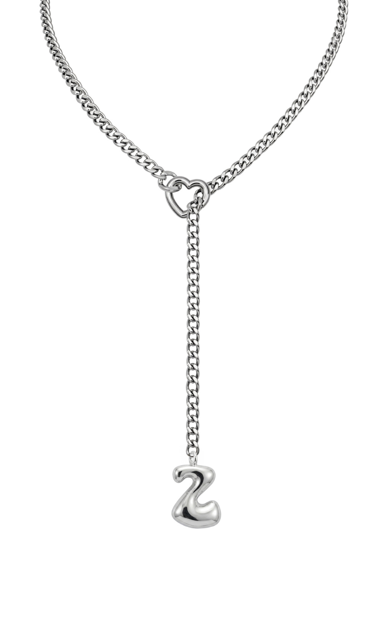 WILDCHOK - Initial Charm Slip Chain Choker