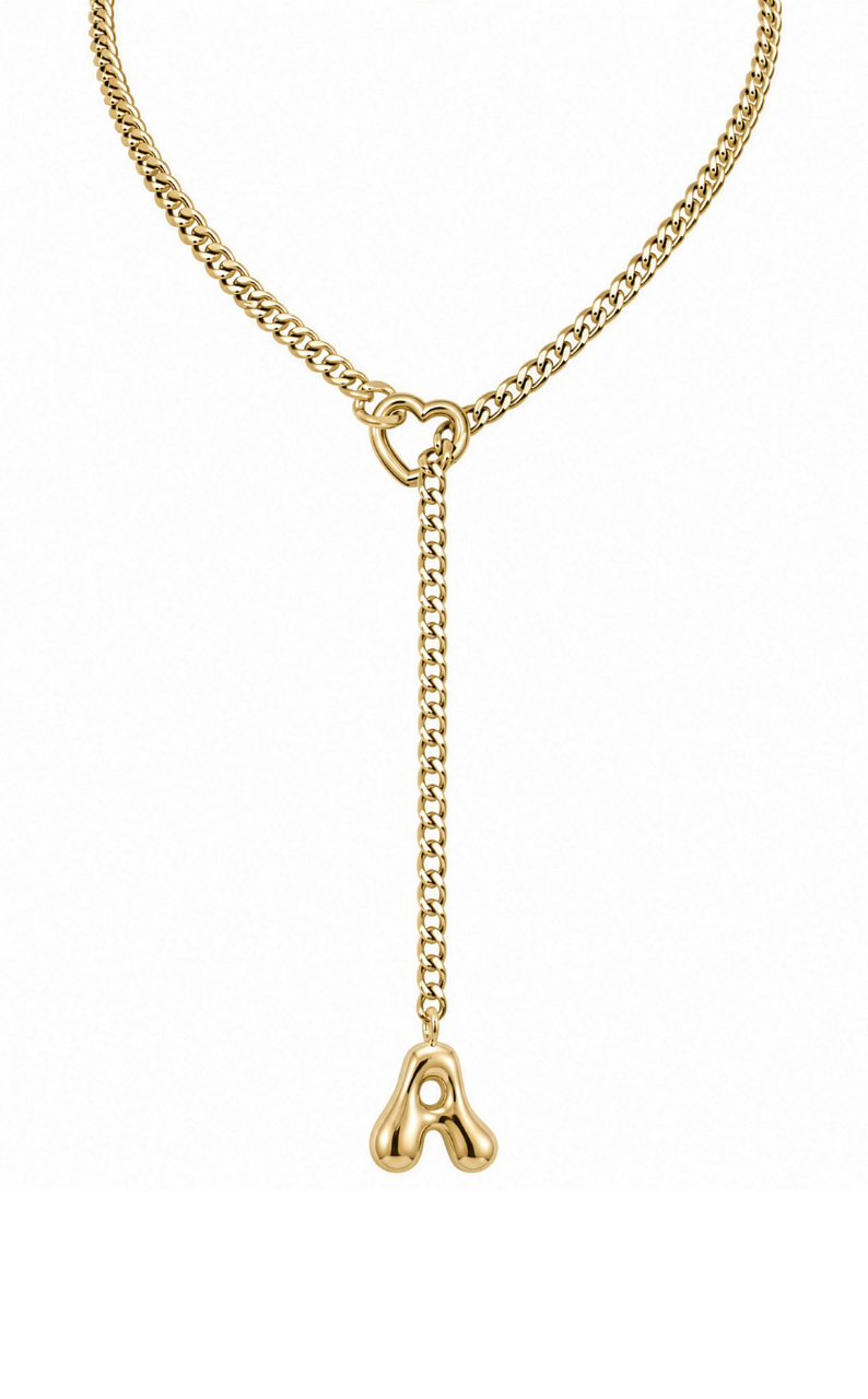 WILDCHOK - Initial Charm Slip Chain Choker