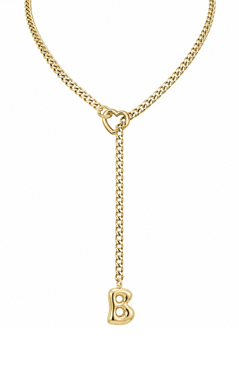 WILDCHOK - Initial Charm Slip Chain Choker