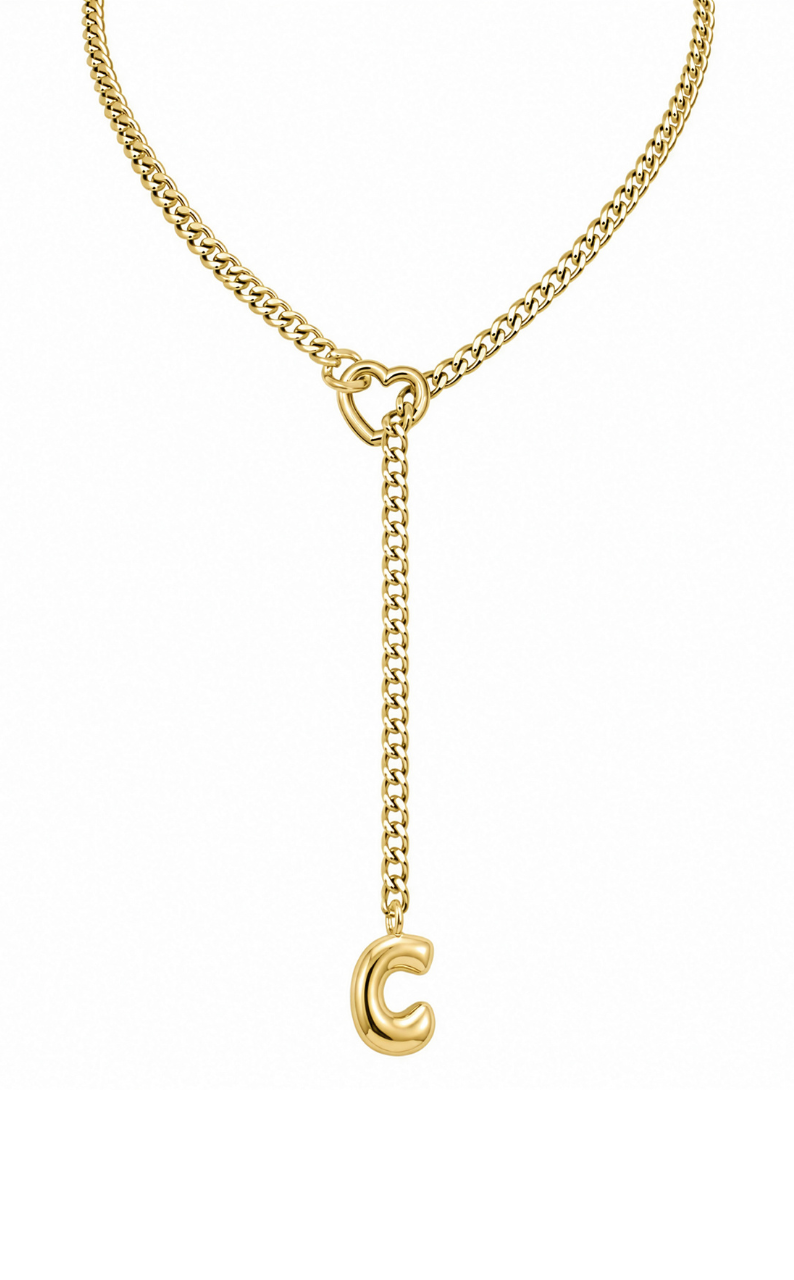 WILDCHOK - Initial Charm Slip Chain Choker