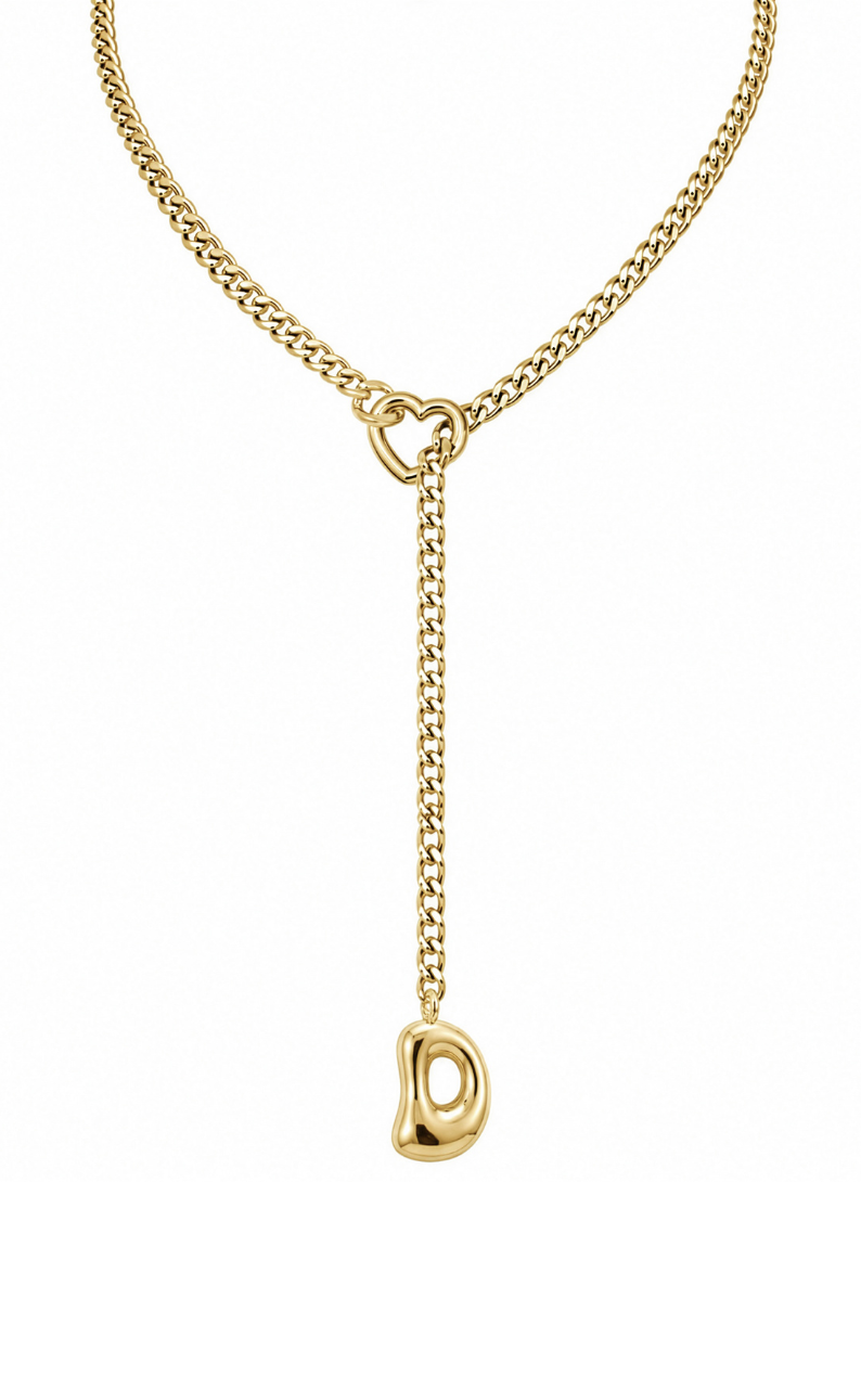 WILDCHOK - Initial Charm Slip Chain Choker