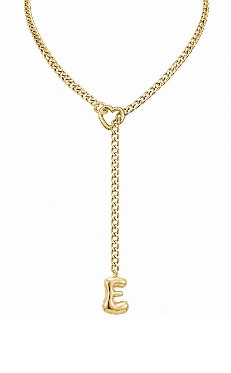 WILDCHOK - Initial Charm Slip Chain Choker
