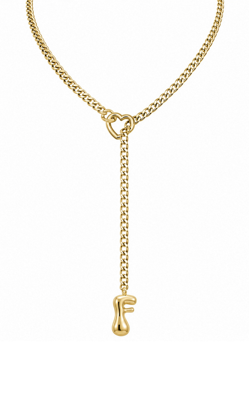 WILDCHOK - Initial Charm Slip Chain Choker
