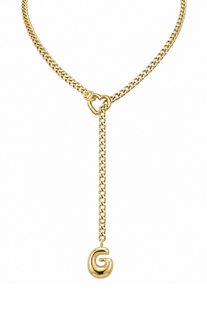 WILDCHOK - Initial Charm Slip Chain Choker