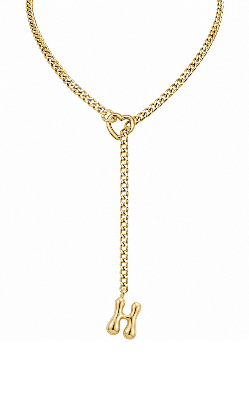 WILDCHOK - Initial Charm Slip Chain Choker