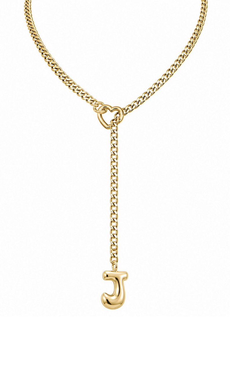WILDCHOK - Initial Charm Slip Chain Choker