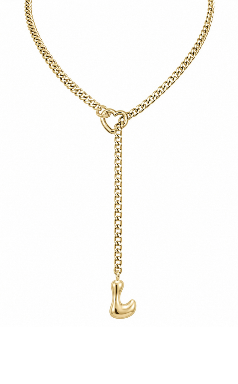 WILDCHOK - Initial Charm Slip Chain Choker
