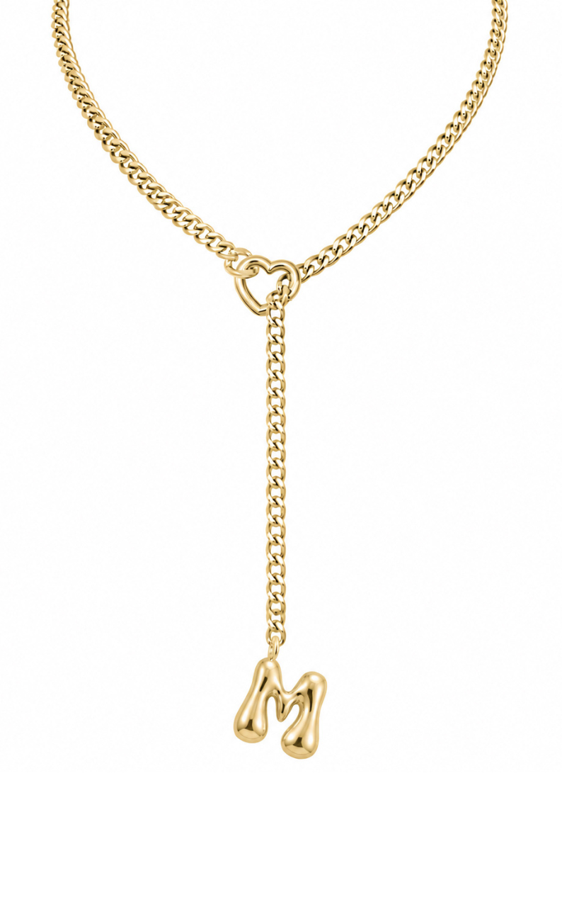 WILDCHOK - Initial Charm Slip Chain Choker