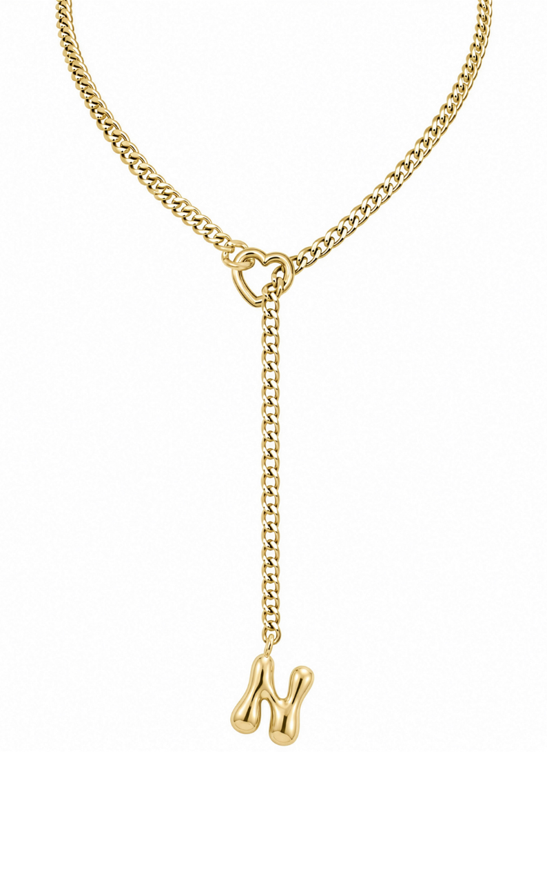 WILDCHOK - Initial Charm Slip Chain Choker