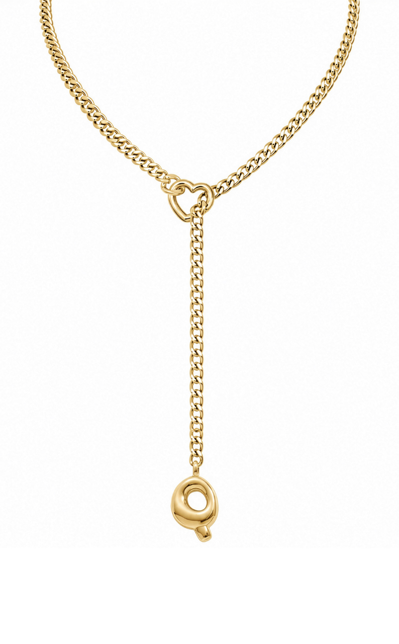 WILDCHOK - Initial Charm Slip Chain Choker
