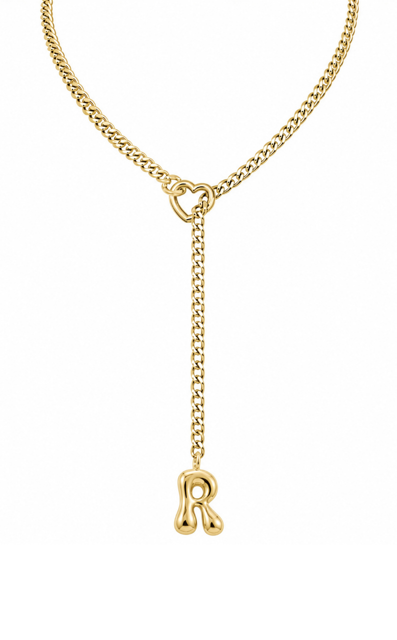 WILDCHOK - Initial Charm Slip Chain Choker
