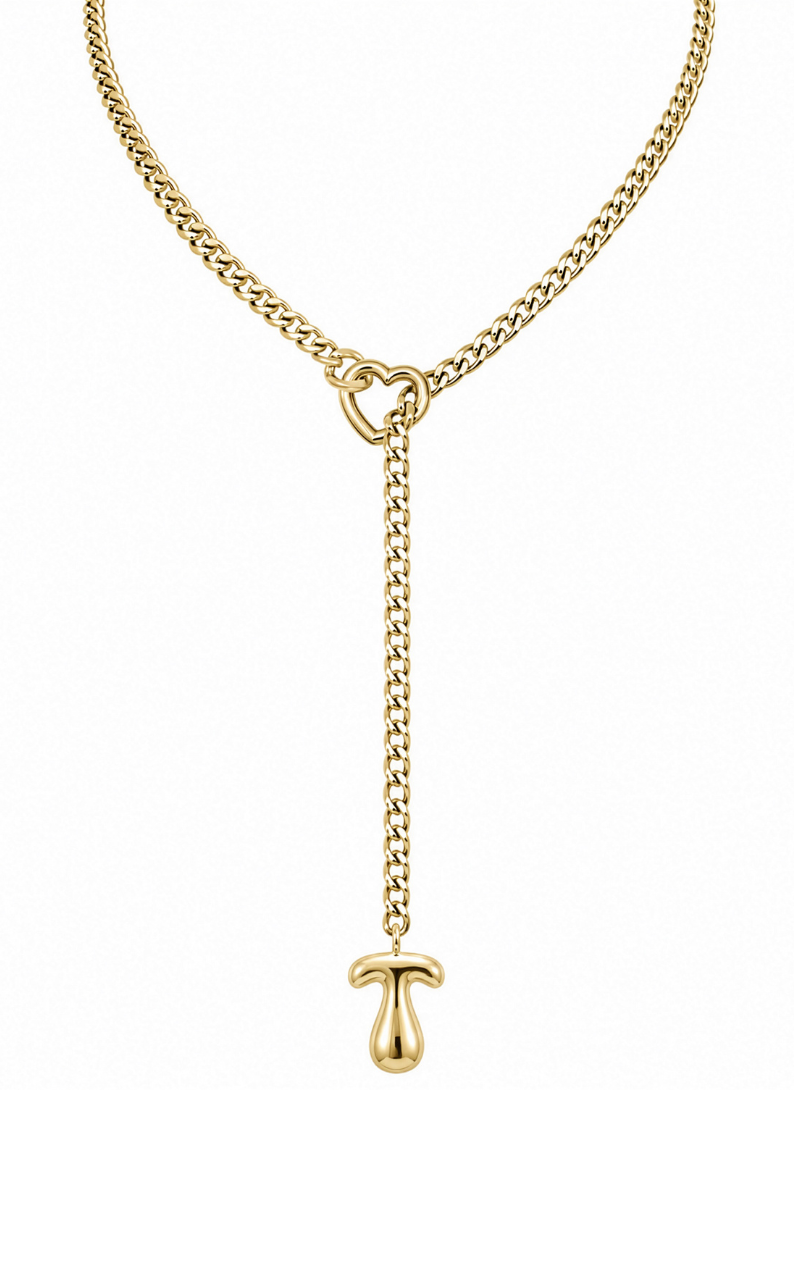 WILDCHOK - Initial Charm Slip Chain Choker