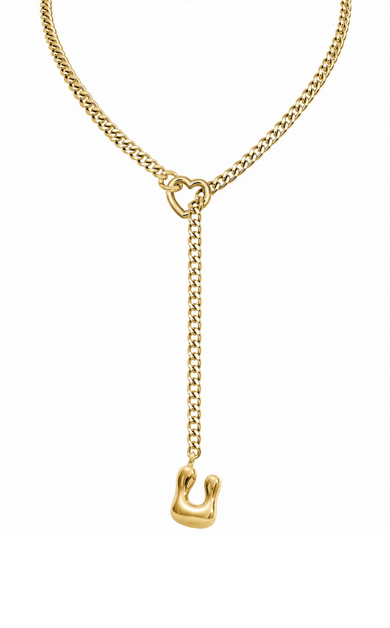 WILDCHOK - Initial Charm Slip Chain Choker