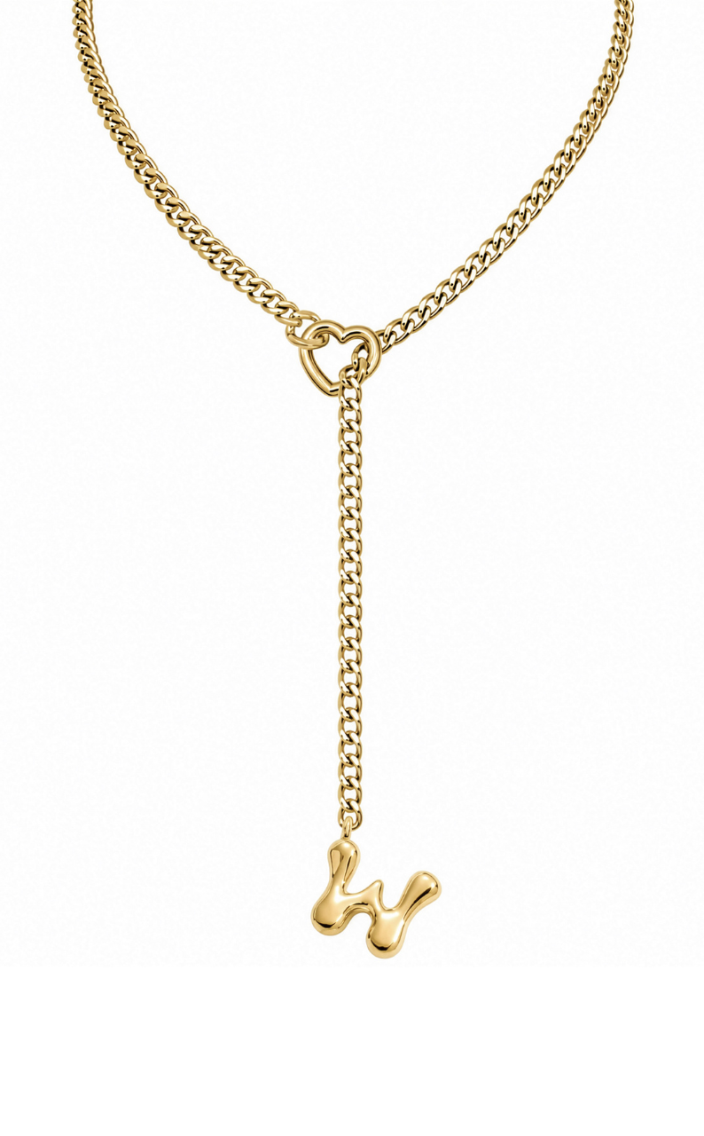 WILDCHOK - Initial Charm Slip Chain Choker
