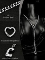 WILDCHOK - Initial Charm Slip Chain Choker