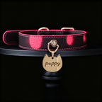 WILDCHOK Thermochromic Sakura Embossed Choker | Detachable Cat‑Shaped Engravable Charm