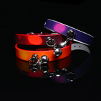 WILDCHOK [Thermo Bell] Unisex Adjustable Heat-Sensitive Color-Changing PU Leather Choker with Bell Pendant