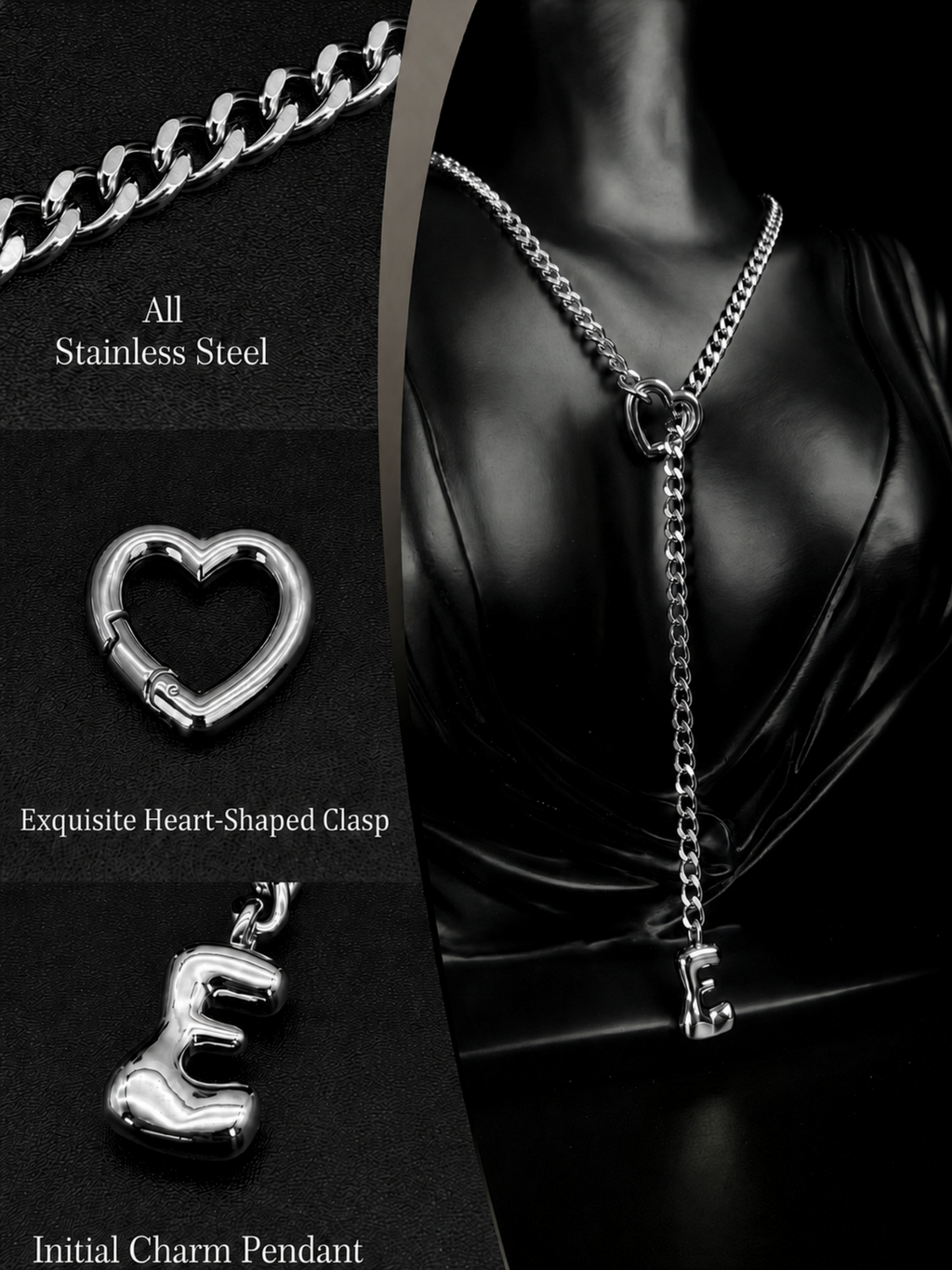 WILDCHOK - Initial Charm Slip Chain Choker