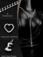 WILDCHOK - Initial Charm Slip Chain Choker