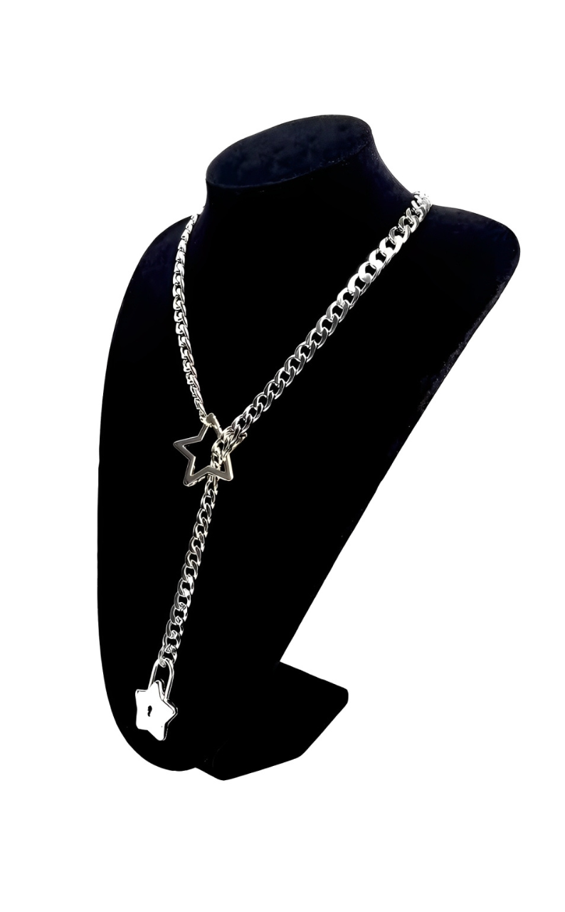 WILDCHOK - Star Lock & Key Slip Chain