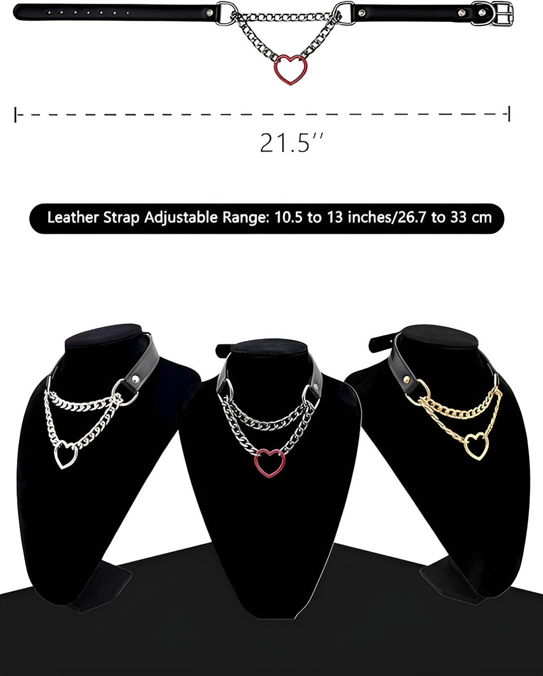 WILDCHOK - Swivel Clasp Leather Choker Collar
