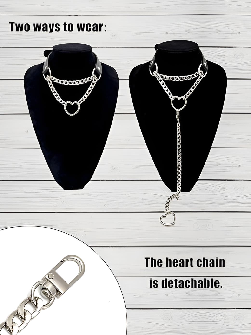WILDCHOK - Swivel Clasp Leather Choker Collar