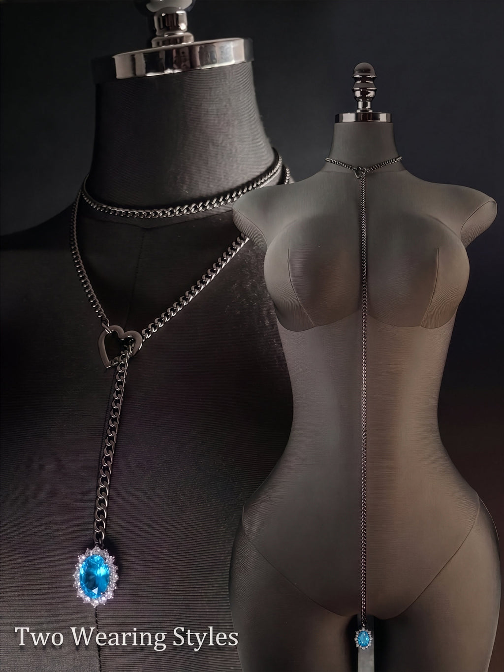 WILDCHOK - Gemstone Charm Loop Choker