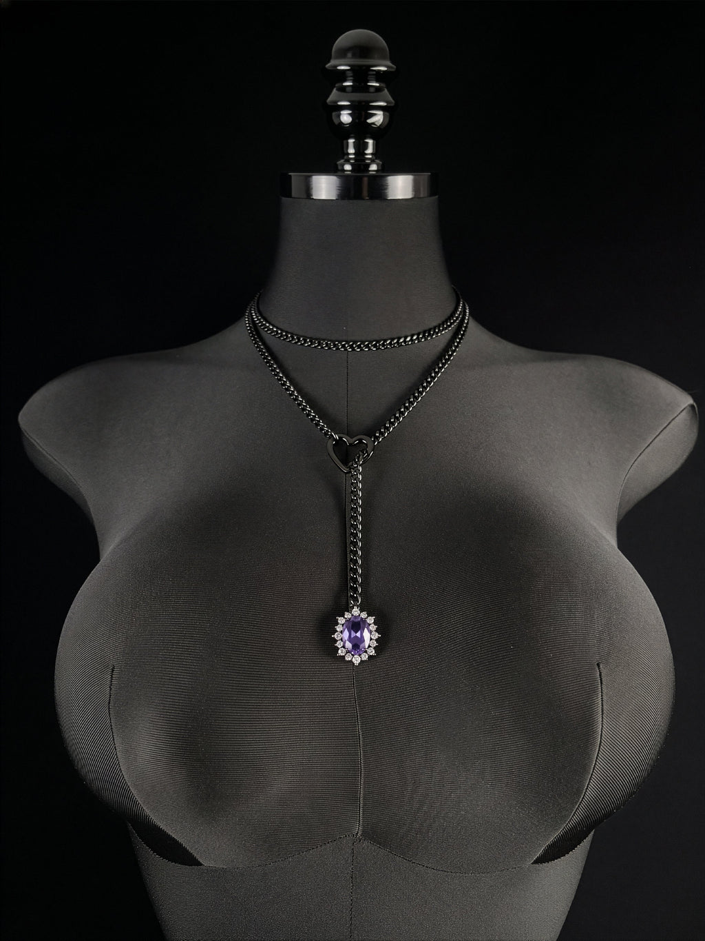 WILDCHOK - Gemstone Charm Loop Choker