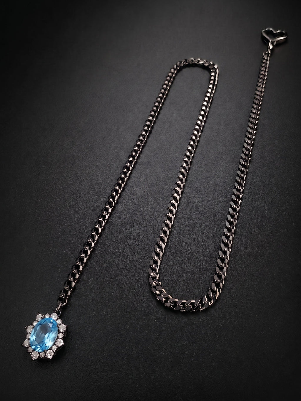 WILDCHOK - Gemstone Charm Slip Chain Choker