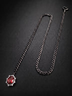WILDCHOK - Gemstone Charm Slip Chain Choker