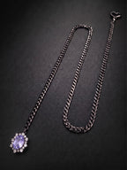 WILDCHOK - Gemstone Charm Slip Chain Choker
