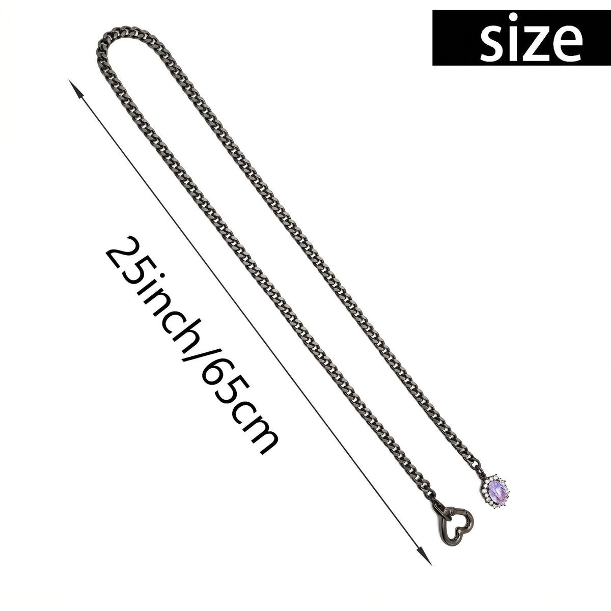 WILDCHOK - Gemstone Charm Slip Chain Choker