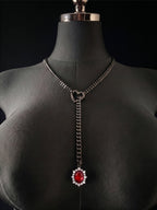 WILDCHOK - Gemstone Charm Slip Chain Choker