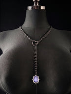 WILDCHOK - Gemstone Charm Slip Chain Choker