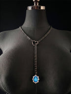 WILDCHOK - Gemstone Charm Slip Chain Choker