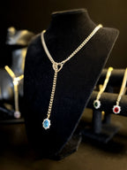 WILDCHOK - Gemstone Charm Slip Chain Choker