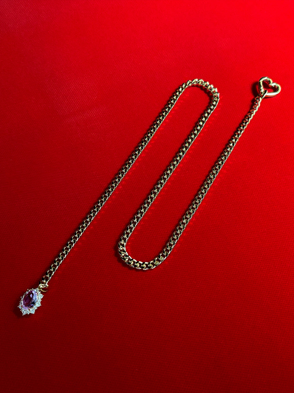 WILDCHOK - Gemstone Charm Slip Chain Choker
