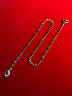 WILDCHOK - Gemstone Charm Slip Chain Choker