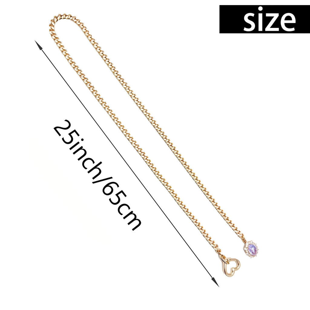 WILDCHOK - Gemstone Charm Slip Chain Choker