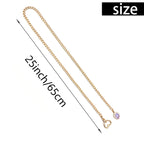 WILDCHOK - Gemstone Charm Slip Chain Choker