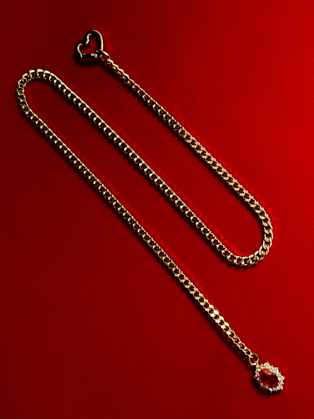WILDCHOK - Gemstone Charm Slip Chain Choker