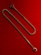 WILDCHOK - Gemstone Charm Slip Chain Choker