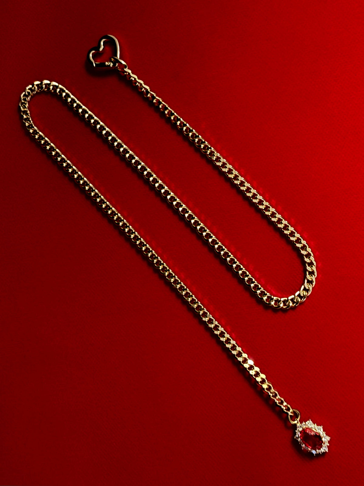 WILDCHOK - Gemstone Charm Slip Chain Choker
