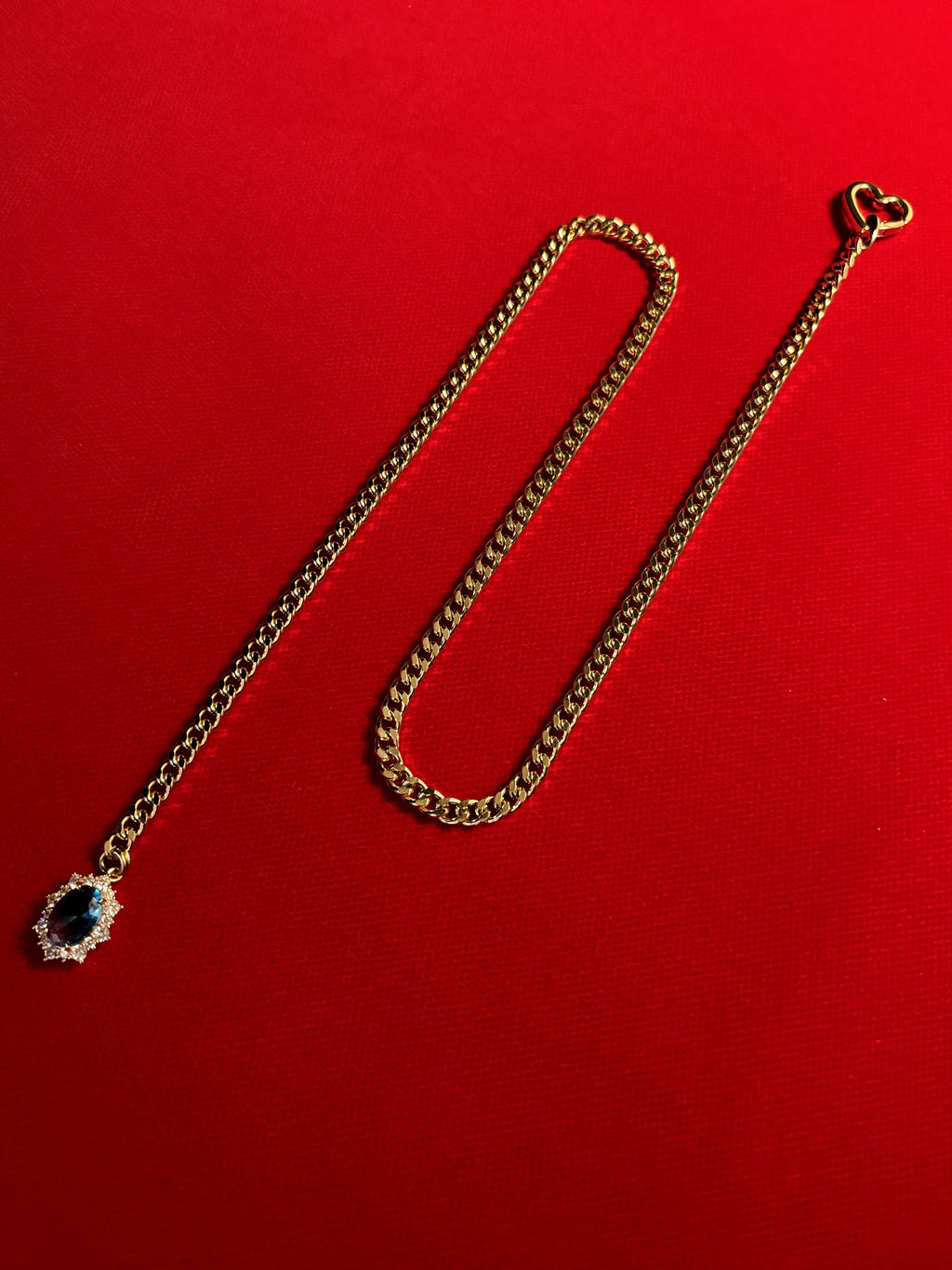WILDCHOK - Gemstone Charm Slip Chain Choker