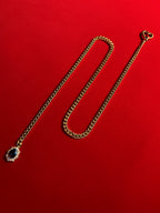 WILDCHOK - Gemstone Charm Slip Chain Choker