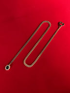WILDCHOK - Gemstone Charm Slip Chain Choker