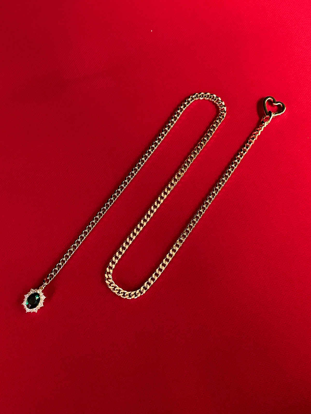 WILDCHOK - Gemstone Charm Slip Chain Choker