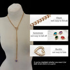 WILDCHOK - Gemstone Charm Slip Chain Choker