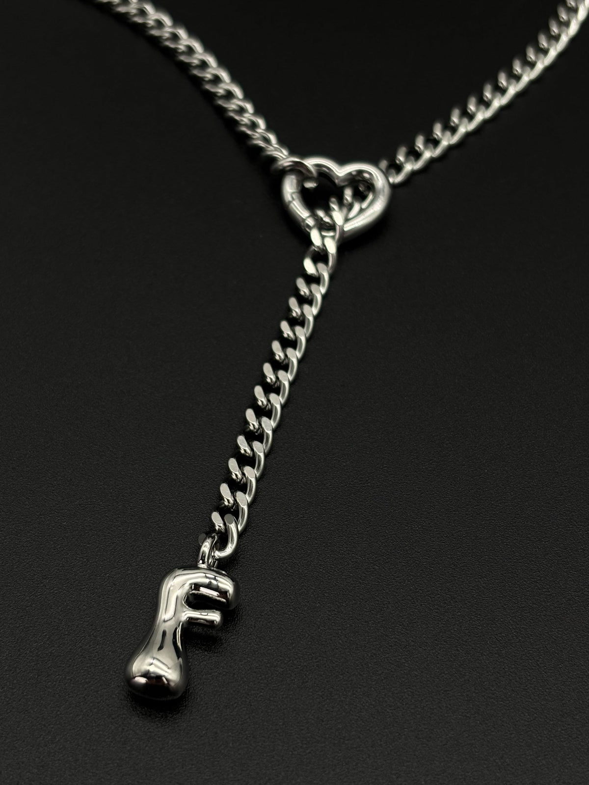 WILDCHOK - Initial Charm Slip Chain Choker