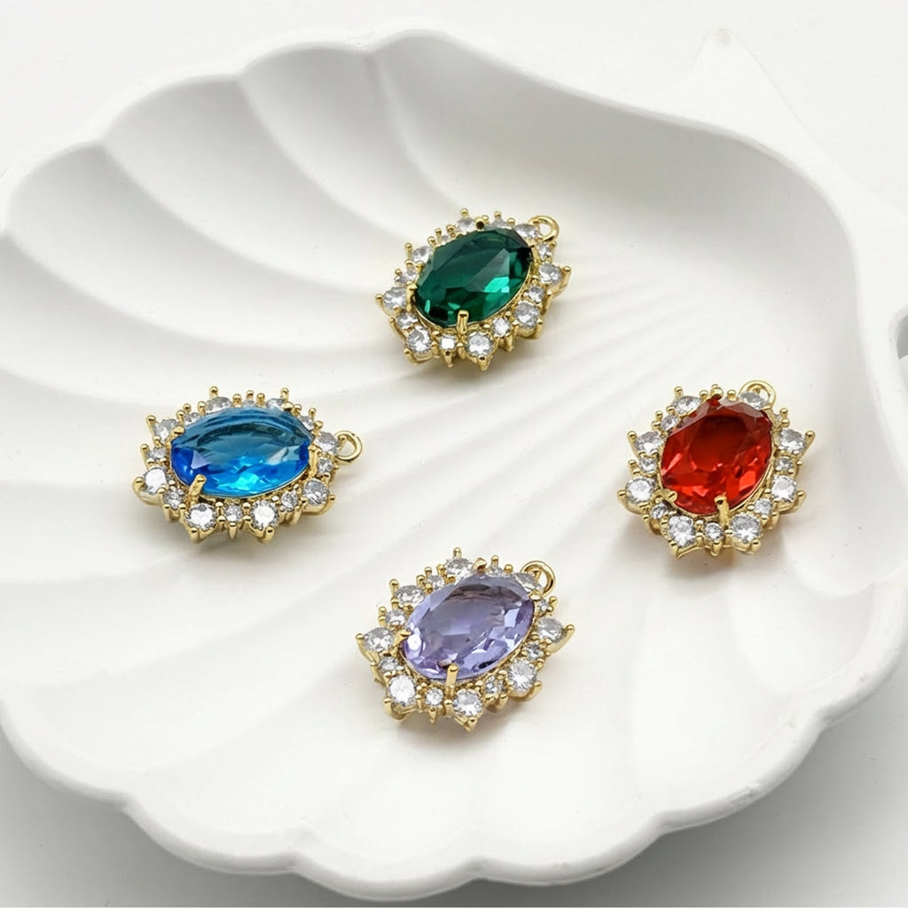 WILDCHOK - Gemstone Charm Loop Choker